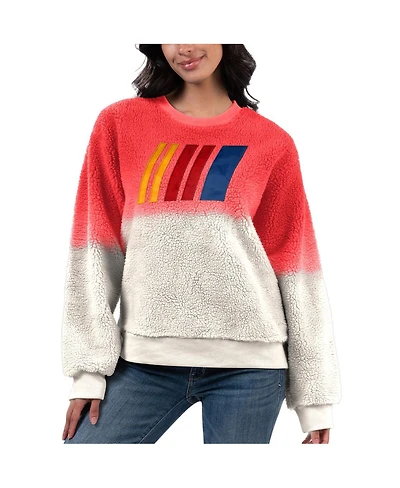 Women's G-iii 4Her by Carl Banks Pink Nascar Merchandise Double Score Sherpa Sweatshirt
