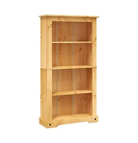 4-Tier Bookcase Mexican Pine Corona Range 31.5"x11.4"x59"