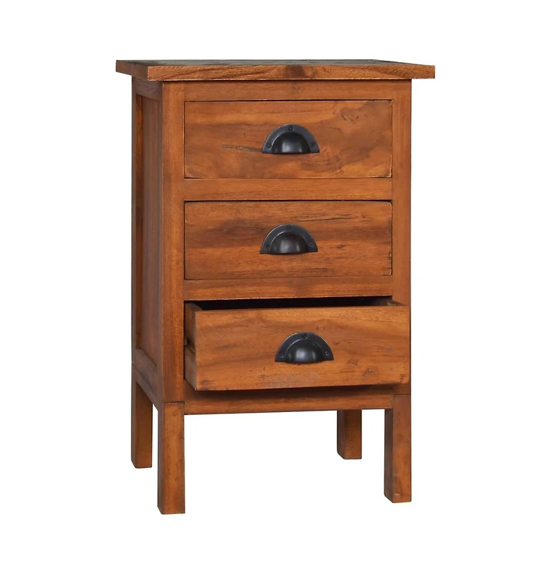 Bedside Cabinet 15.7"x13.8"x23.6" Solid Teak Wood