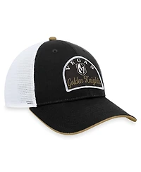 Men's Fanatics Black, White Vegas Golden Knights Fundamental Adjustable Hat
