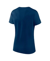 Women's Fanatics Navy, Gray Seattle Kraken Script T-shirt and Shorts Set
