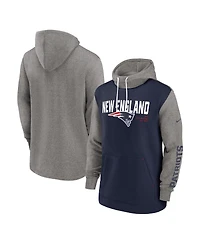 Men's Nike Navy New England Patriots Fashion Color Block Pullover Hoodie