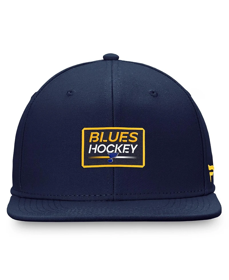 Men's Fanatics Navy St. Louis Blues Authentic Pro Prime Snapback Hat