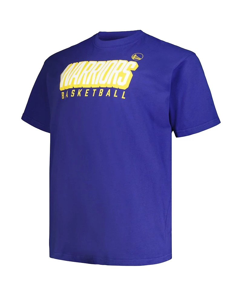 Men's Fanatics Royal, Gold Golden State Warriors Big and Tall Short Sleeve Long T-shirt Set