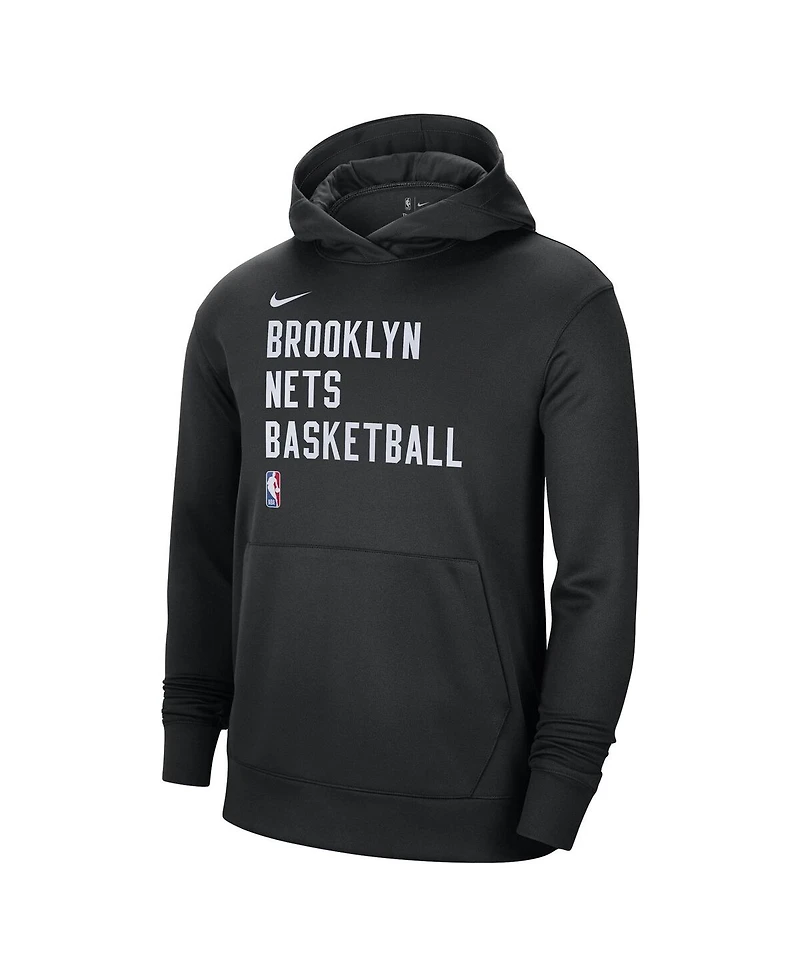 Men's and Women's Nike Black Brooklyn Nets 2023/24 Performance Spotlight On-Court Practice Pullover Hoodie