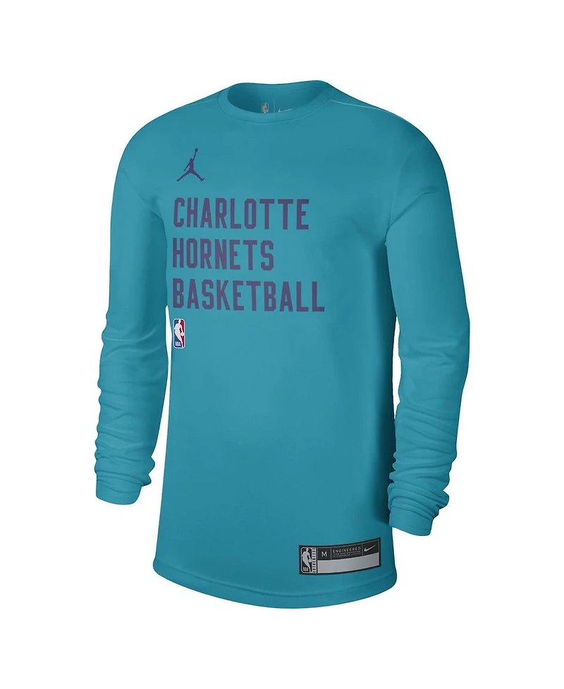 Men's and Women's Jordan Teal Charlotte Hornets 2023/24 Legend On-Court Practice Long Sleeve T-shirt