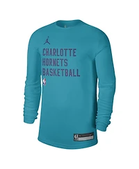 Men's and Women's Jordan Teal Charlotte Hornets 2023/24 Legend On-Court Practice Long Sleeve T-shirt
