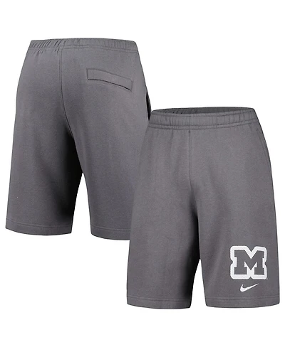 Men's Nike Gray Michigan Wolverines Fleece Shorts