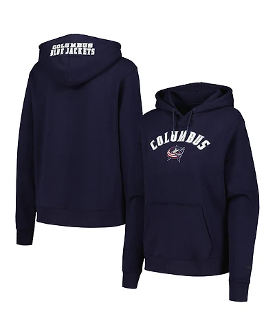 Women's Pro Standard Navy Columbus Blue Jackets Classic Chenille Pullover Hoodie