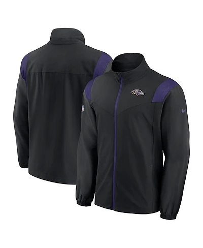Men's Nike Black, Purple Baltimore Ravens Sideline Woven Logo Full-Zip Jacket