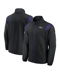 Men's Nike Black, Purple Baltimore Ravens Sideline Woven Logo Full-Zip Jacket