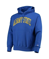 Men's Champion Royal Albany State Golden Rams Tall Arch Pullover Hoodie