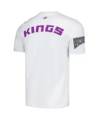 Men's and Women's Fisll White Sacramento Kings Heritage Crest T-shirt