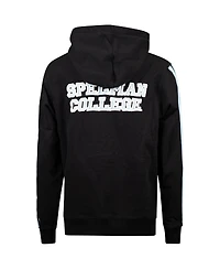 Men's Fisll Black Spelman College Jaguars Oversized Stripes Pullover Hoodie
