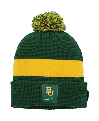 Men's Nike Green Baylor Bears Sideline Team Cuffed Knit Hat with Pom