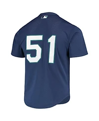 Men's Mitchell & Ness Ichiro Suzuki Royal Seattle Mariners Cooperstown Collection Mesh Batting Practice Jersey
