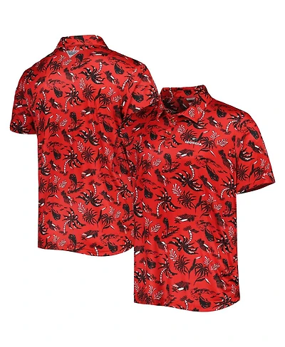 Men's Columbia Red Georgia Bulldogs Super Terminal Tackle Omni-Shade Polo Shirt