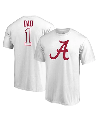 Men's Fanatics White Alabama Crimson Tide #1 Dad T-shirt