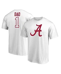Men's Fanatics White Alabama Crimson Tide #1 Dad T-shirt