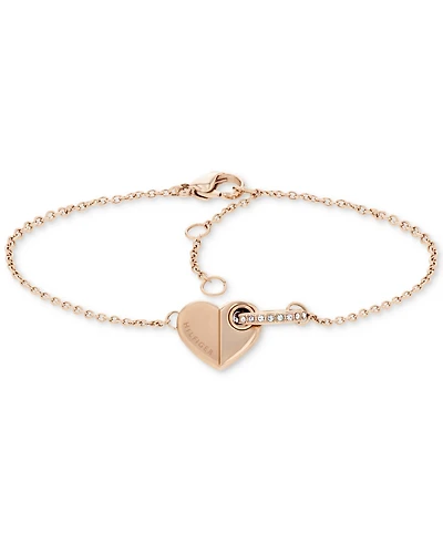 Tommy Hilfiger Pave Ring & Heart Link Bracelet