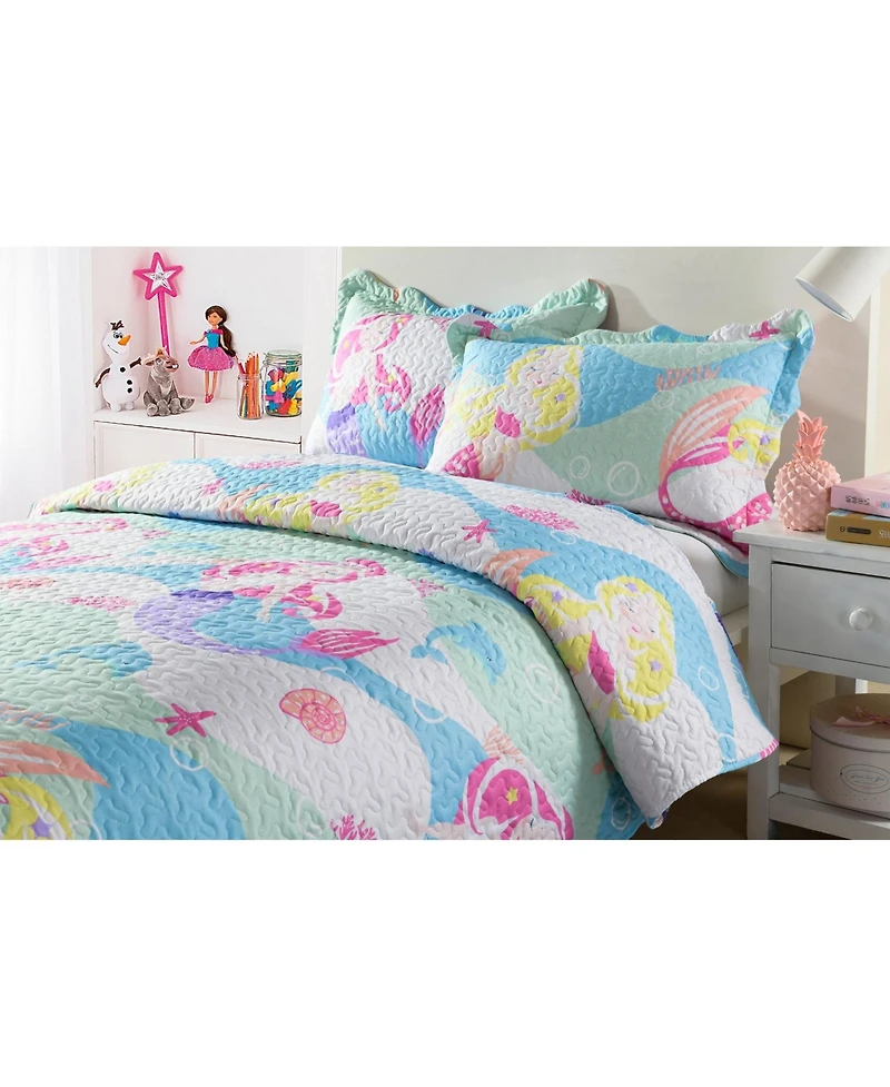 MarCielo Kids Girls Quilt Set Bedspread Coverlet Set A94 - Twin