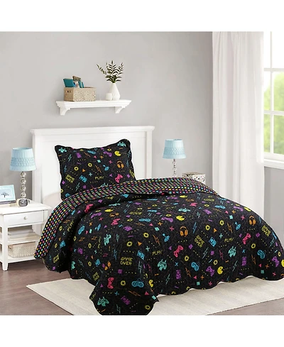 MarCielo Kids Boys Quilt Set Bedspread Coverlet Set A80 - Twin