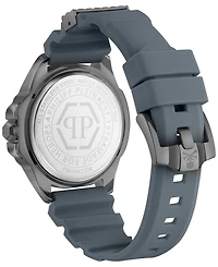 Philipp Plein Men's The Skull Gray Silicone Strap Watch 44mm