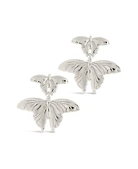 Sterling Forever Gold-Tone or Silver-Tone Butterfly Rowena Drop Studs