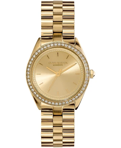 Olivia Burton Women's Bejeweled Gold-Tone Stainless Steel Watch 34mm