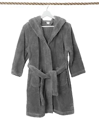 Linum Home Kids Super Plush Double Brushed Hooded Polyester Bathrobe