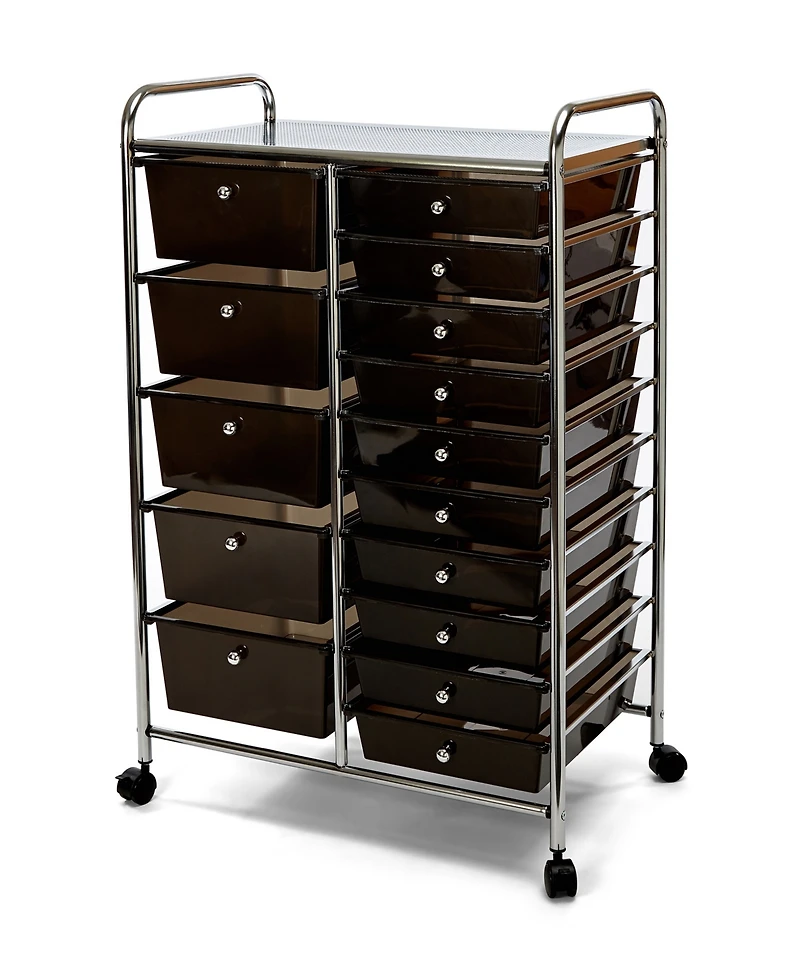 Seville Classics 15-Drawer Organizer Cart