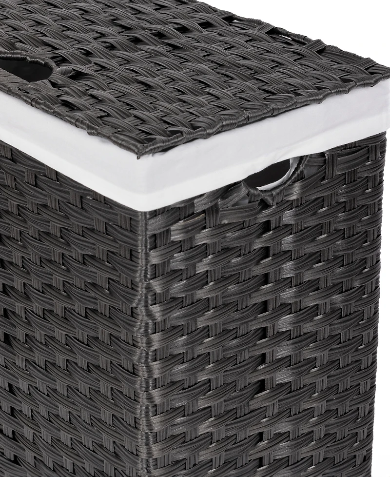 Seville Classics Handwoven Lidded Laundry Hamper
