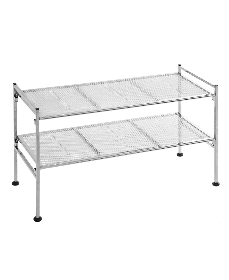 Seville Classics 4-Tier Metal Mesh Stackable Shoe Rack