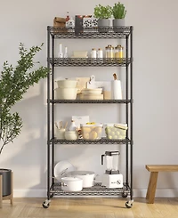 Seville Classics UltraDurable 5-Tier Nsf Steel Wire Shelving System