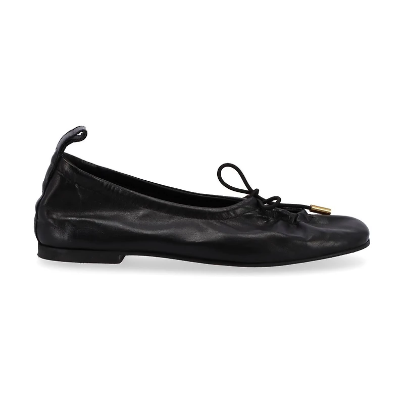 S100303-02 Rosalind Brown Leather Ballet Flats