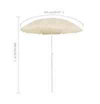 Outdoor Parasol with Steel Pole Sand 70.9"