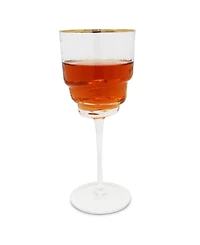 Vivience Shaped Bottom Rim Wine Glasses, Set of 6