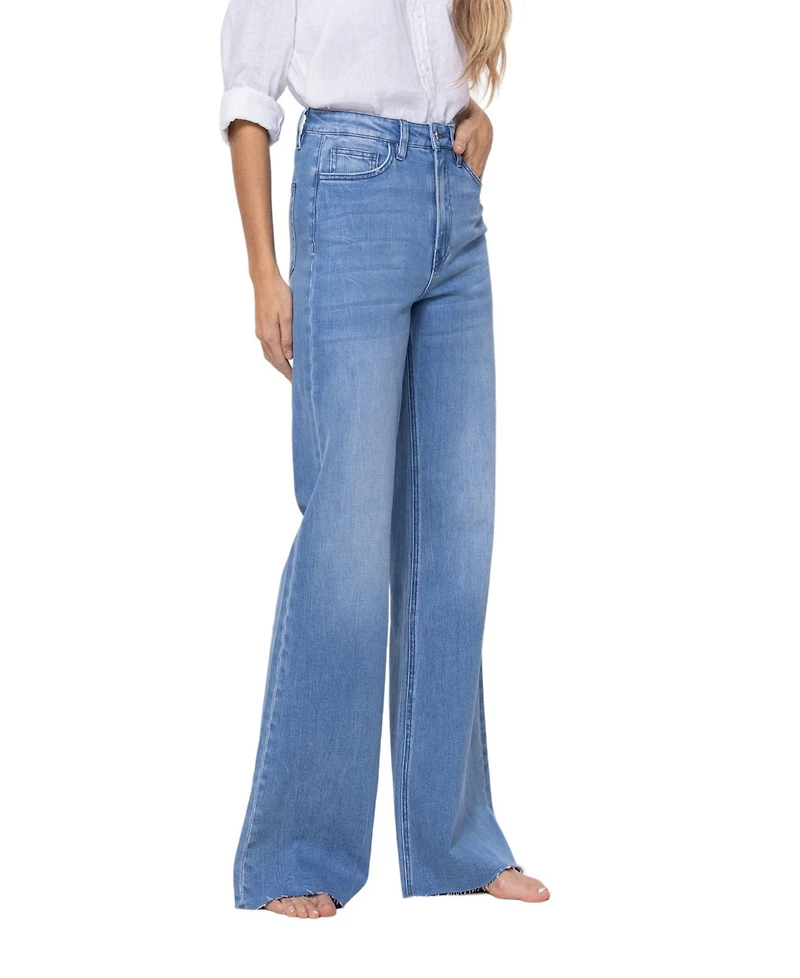 Vervet Women's Super High Rise Wide Leg Jeans