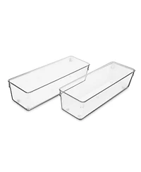 Sorbus Clear Drawer Organizer 2 Piece Set - high-quality durable organize the office, kitchen, bathroom, and more Bpa-free