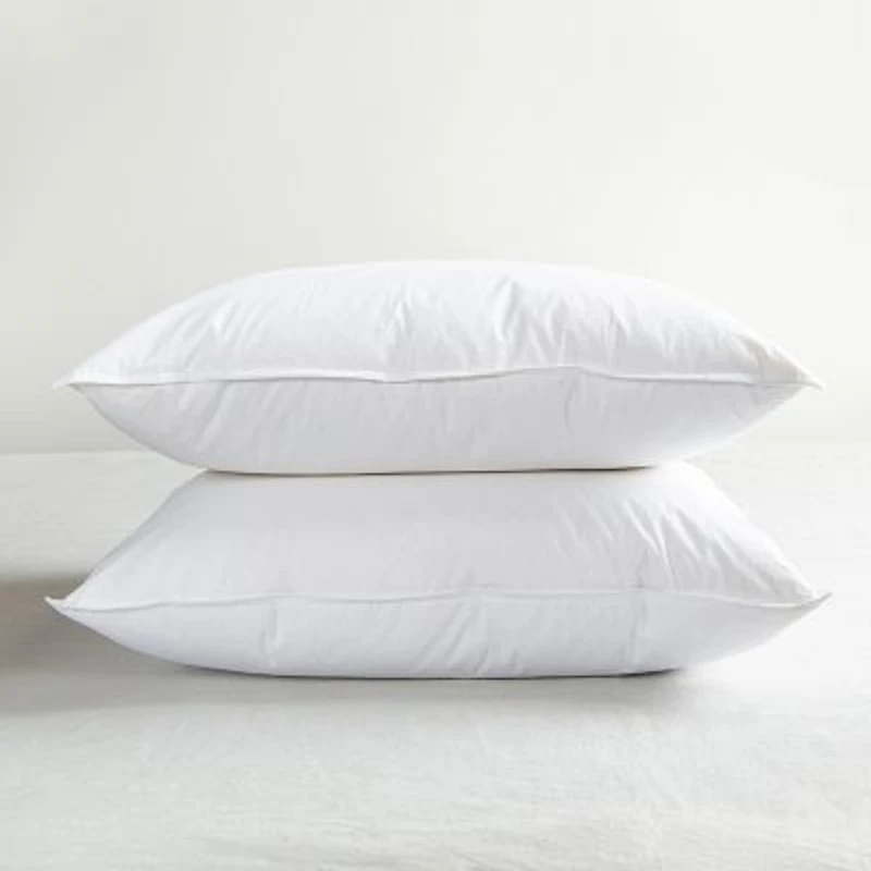 2 Pack Soft White Duck Feather Down Bed Pillow