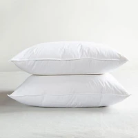 2 Pack Soft White Duck Feather Down Bed Pillow
