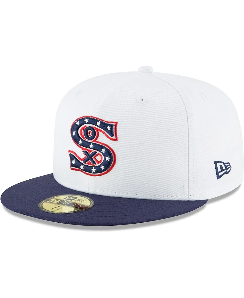 Men's New Era White Chicago Sox Cooperstown Collection Wool 59FIFTY Fitted Hat