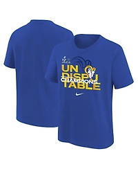 Big Boys Nike Royal Los Angeles Rams Super Bowl Lvi Champions Slogan T-shirt
