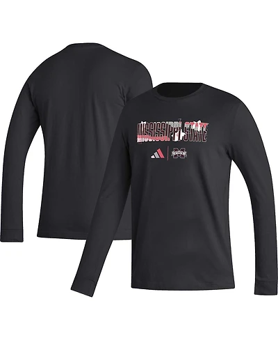 Men's adidas Black Mississippi State Bulldogs Honoring Excellence Long Sleeve T-shirt