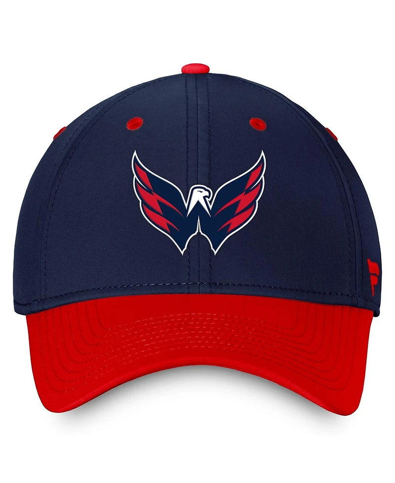 Men's Fanatics Navy, Red Washington Capitals Authentic Pro Rink Two-Tone Flex Hat