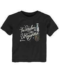 Baby Boys and Girls Fanatics Black Vegas Golden Knights 2023 Stanley Cup Champions Celebration T-shirt