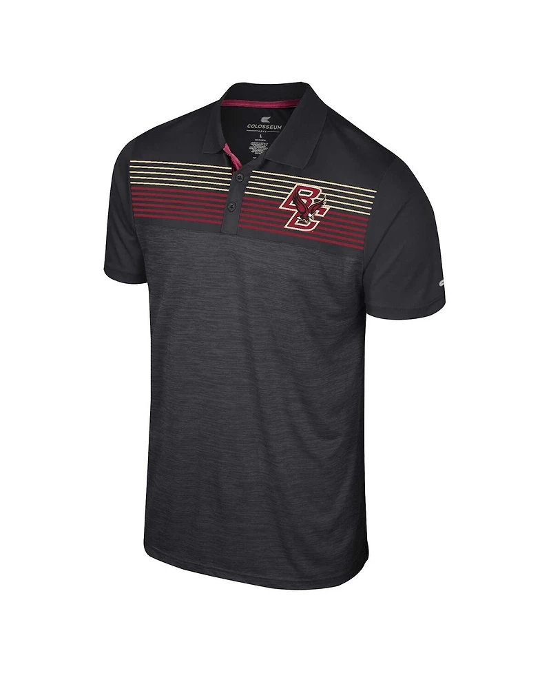 Men's Colosseum Black Boston College Eagles Langmore Polo Shirt