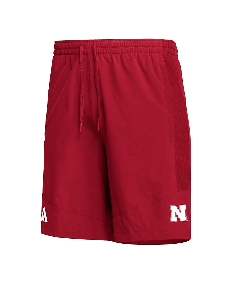 Men's adidas Scarlet Nebraska Huskers Aeroready Shorts