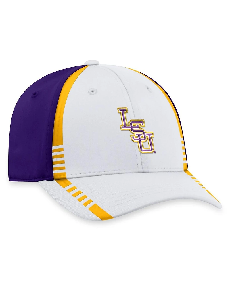 Men's Top of the World White, Purple Lsu Tigers Iconic Flex Hat