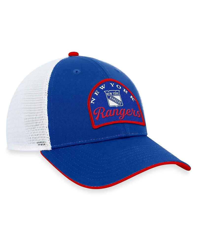 Men's Fanatics Blue, White New York Rangers Fundamental Adjustable Hat